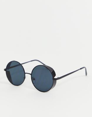 gafas redondas lenti rotondi occhiali protezioni neri laterali sfumate