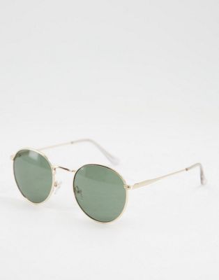 ASOS DESIGN metal round sunglasses in G15 lens