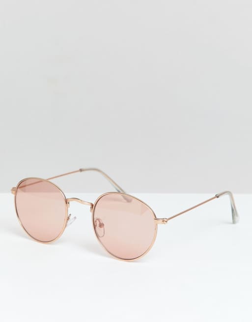 Round rose outlet sunglasses