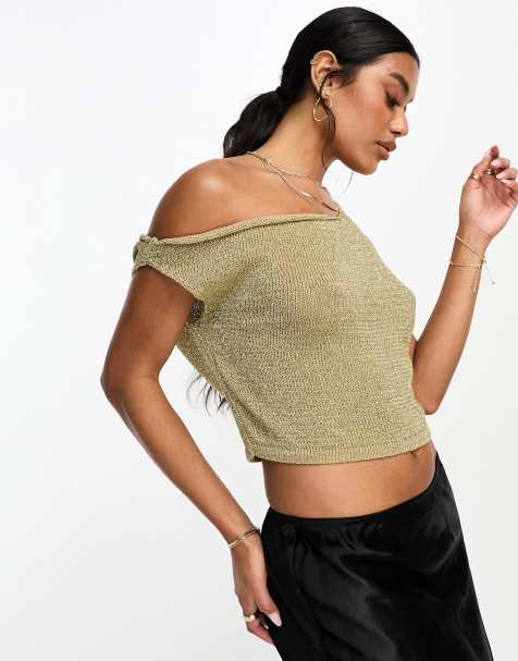 Superdry sequin cami vest top in champagne gold