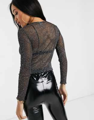 asos glitter top