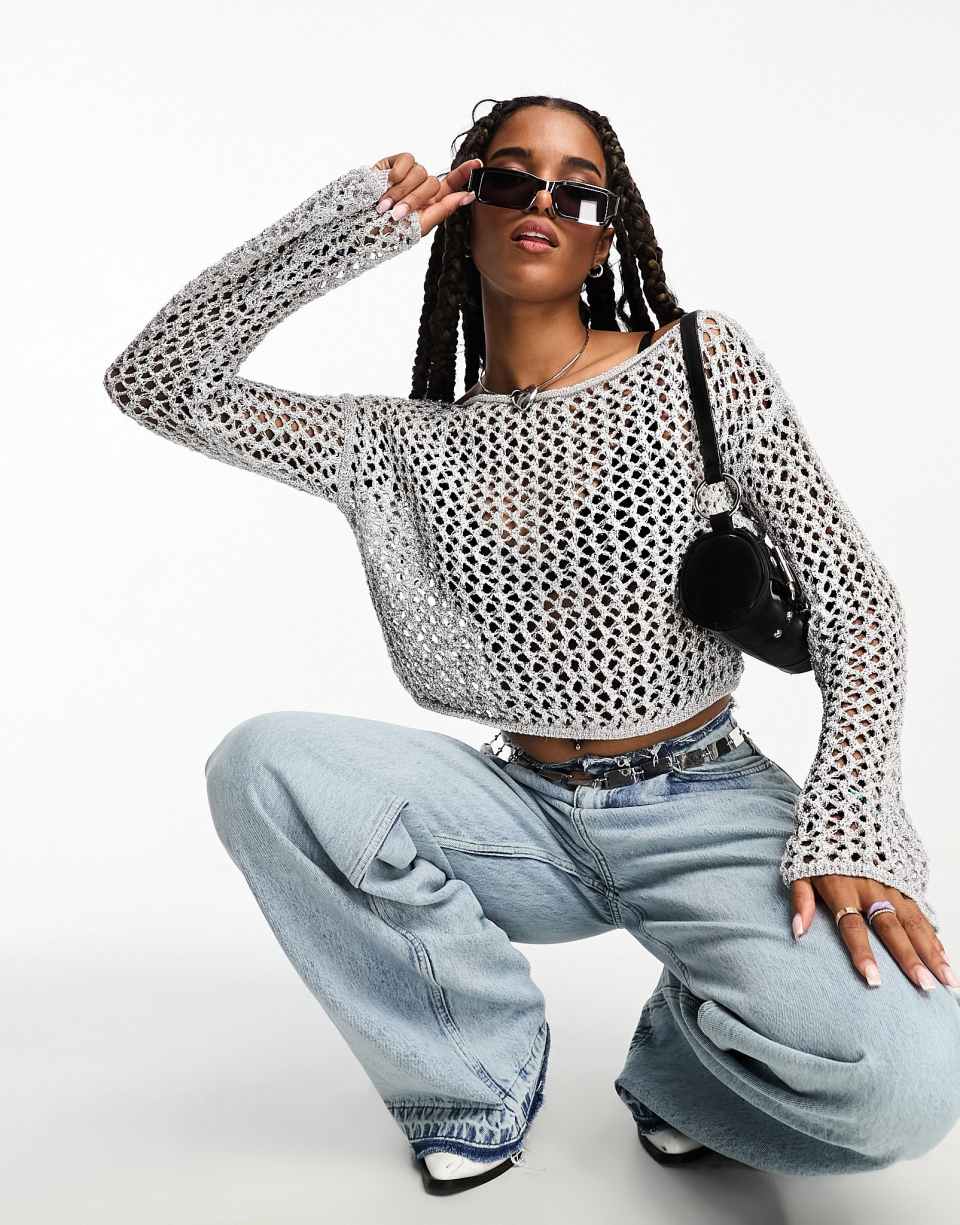 Metallic Knit Top