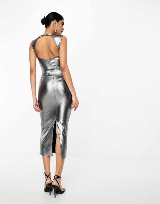 Silver hotsell leather dress