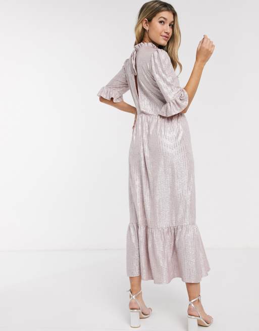 ASOS DESIGN metallic smock dress | ASOS