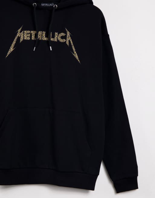 Black metallica hoodie hot sale