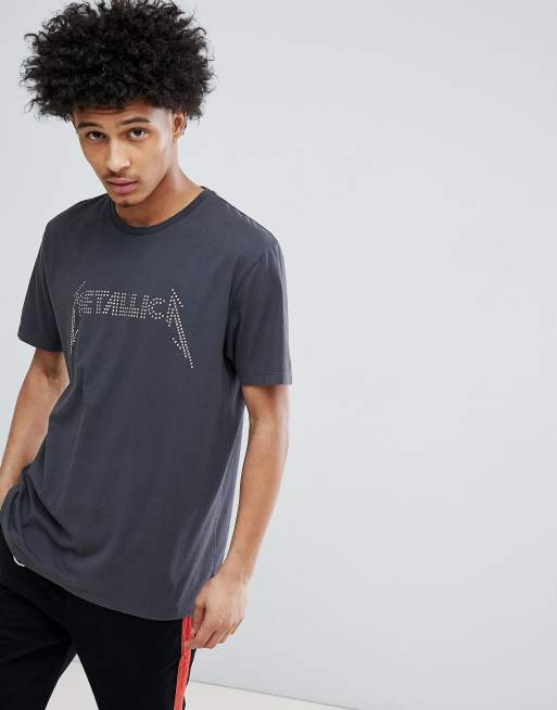 band amplifikation håndflade ASOS DESIGN Metallica relaxed t-shirt | ASOS