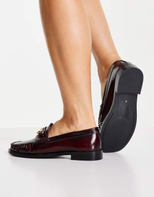 asos burgundy loafers