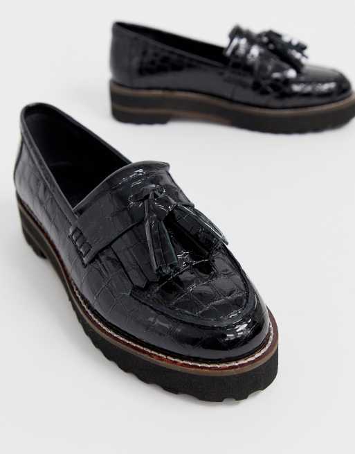 Asos black hot sale loafers womens