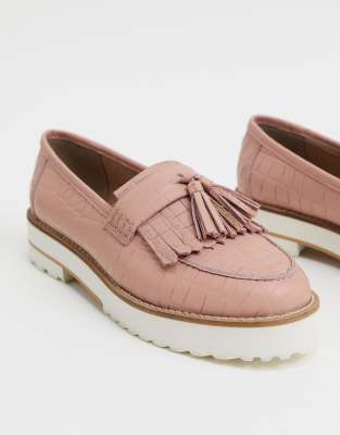 asos pink loafers