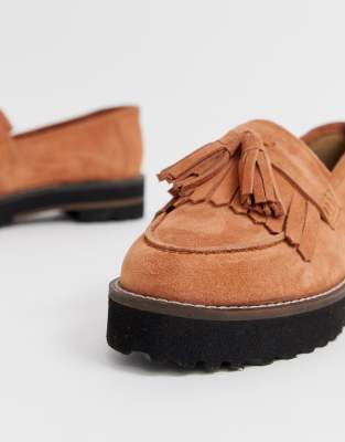 asos tan loafers