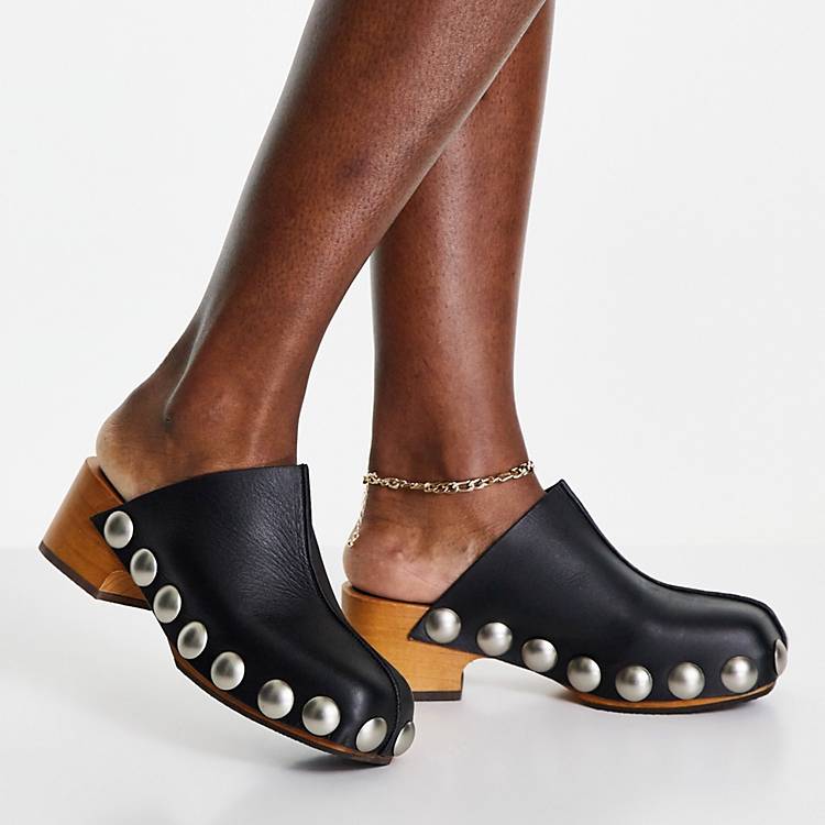 Womens Leather Clogs