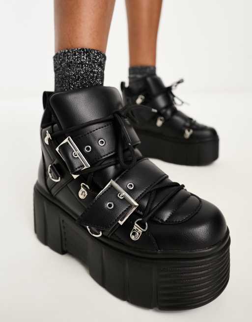 ASOS DESIGN - Miami - Sorte og chunky sko med flere stropper, 2 af 4