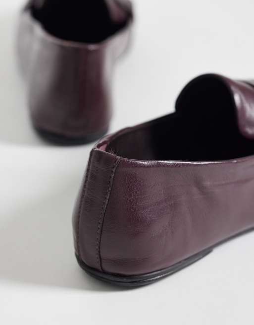 ASOS DESIGN – Micha – Bordowe skórzane miękkie loafersy premium, 4 z 4