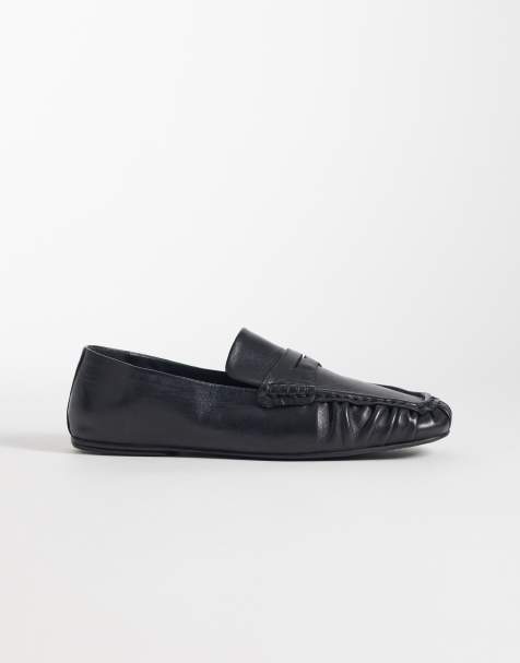 ASOS DESIGN Micha mocassini morbidi in vera pelle neri - view 1