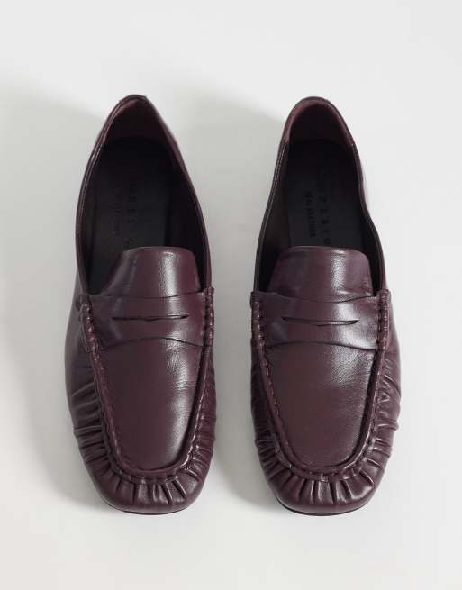 ASOS DESIGN - Micha - Mocassins doux en cuir de qualité supérieure - Bordeaux, 3 de 4