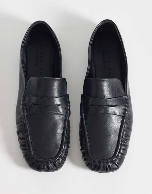 ASOS DESIGN Micha premium soft loafers in black leather, 3 of 4