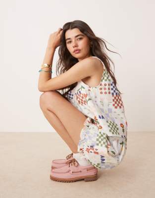 Asos Design Micro Bloomer Shorts In Multi