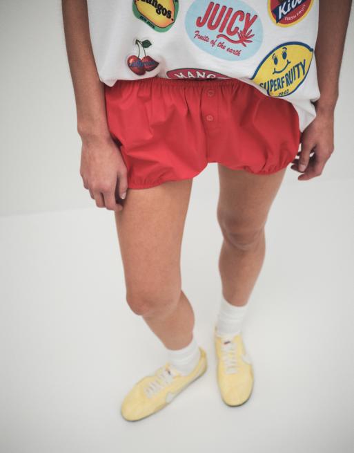 ASOS DESIGN micro boxer shorts in red poplin, 4 of 9