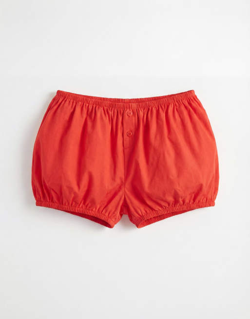ASOS DESIGN micro boxer shorts in red poplin, 6 of 9