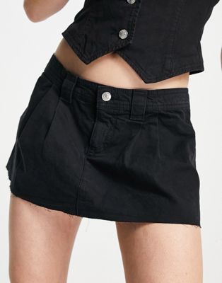 ASOS DESIGN micro mini skirt in black co-ord