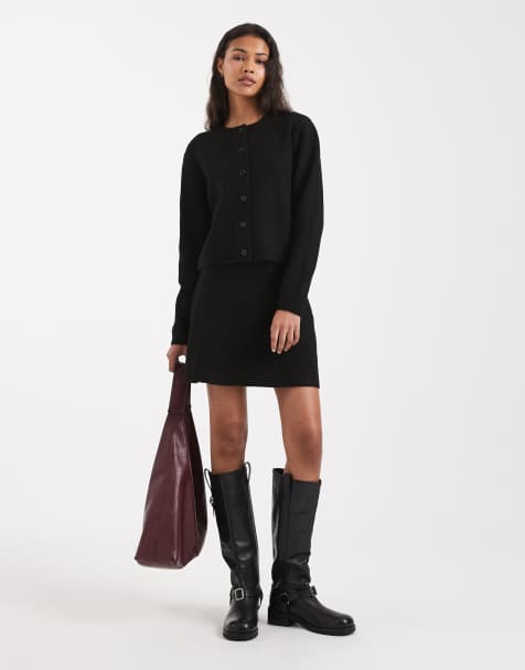 ASOS DESIGN micro mini skirt in black - part of a set - view 1