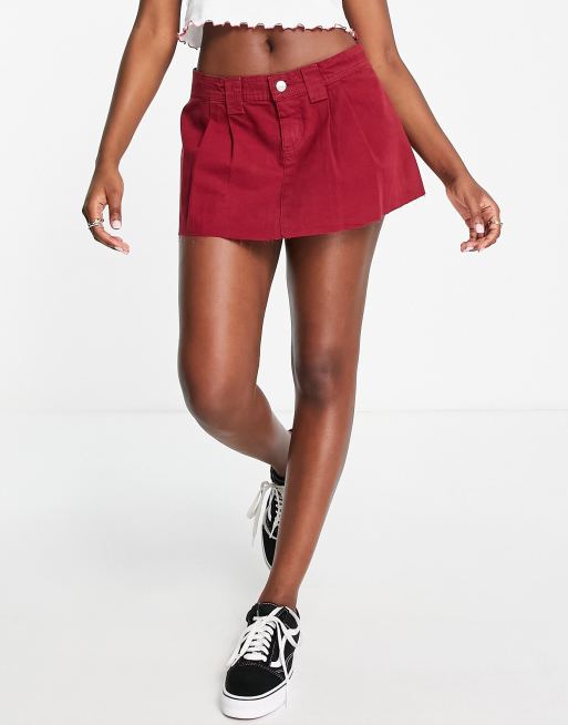 Burgundy skirt asos best sale