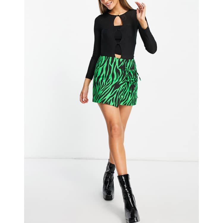 Zebra print clearance micro mini skirt