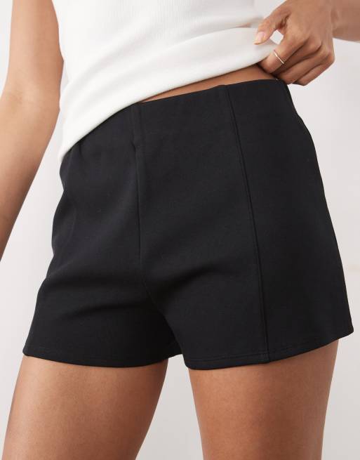 ASOS DESIGN - Micro short met interlocknaden in zwart, 3 van 5