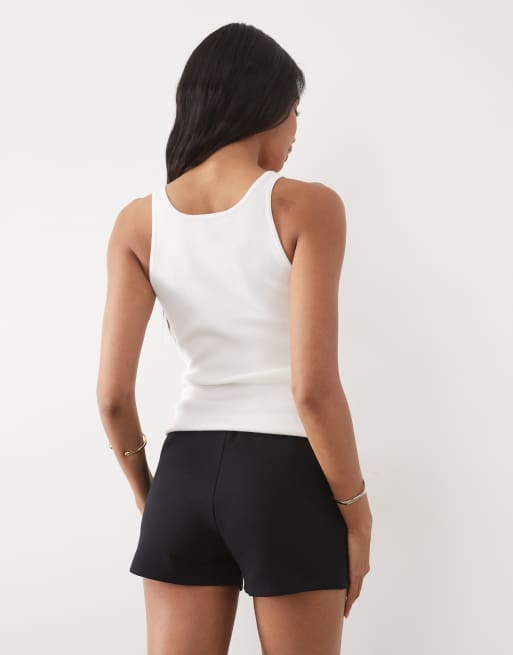 ASOS DESIGN - Micro short met interlocknaden in zwart, 4 van 5