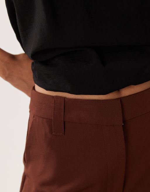ASOS DESIGN micro shorts in chocolate, 3 of 5