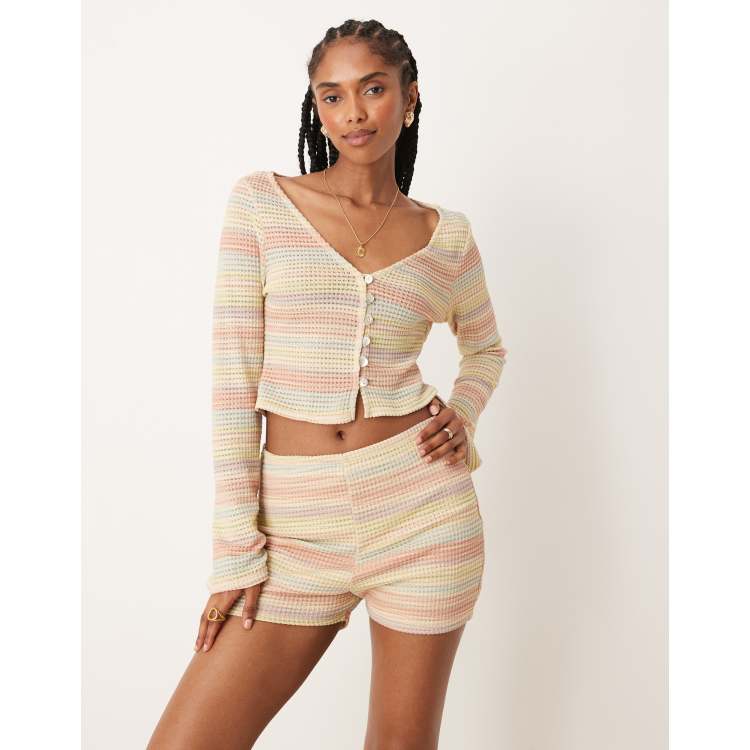 ASOS DESIGN micro shorts in multi stripe (part of a set) | ASOS