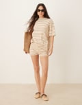 [ASOS DESIGN] ASOS DESIGN micro shorts in textured neutral stripe XS Neutral Stripe