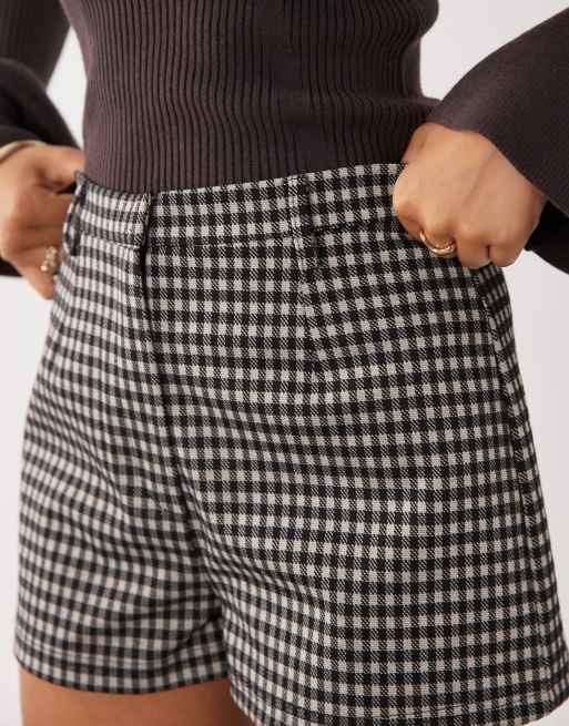 ASOS DESIGN micro shorts met pied-de-poule, 3 van 5