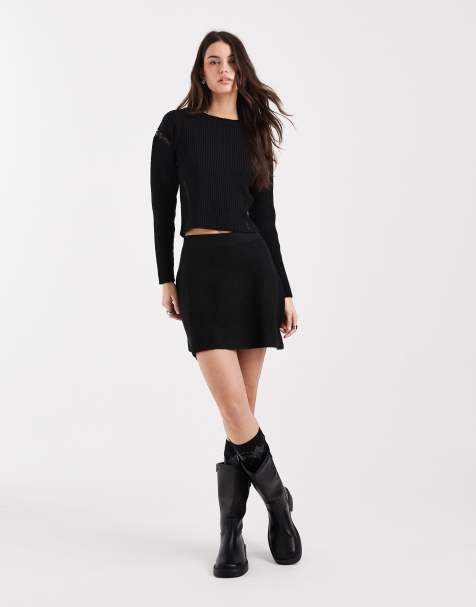 ASOS DESIGN micro skirt co-ord in black - view 1