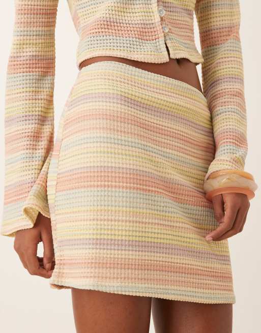 ASOS DESIGN micro skirt in multi stripes - part of a set, 2 of 5