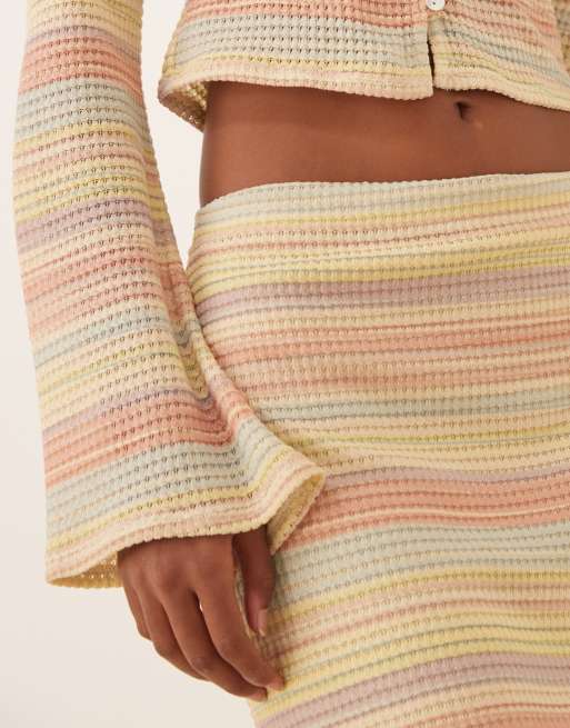 ASOS DESIGN micro skirt in multi stripes - part of a set, 4 of 5