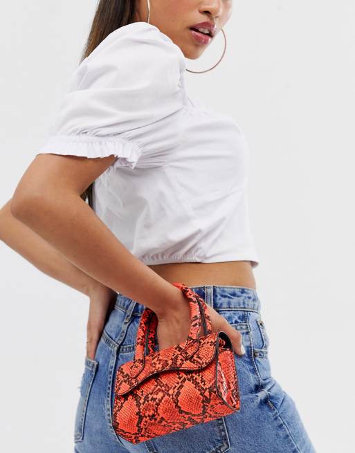 Asos snake store print bag