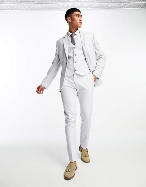 Asos ice grey suit hot sale