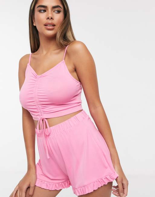 Pink short pyjama set new arrivals