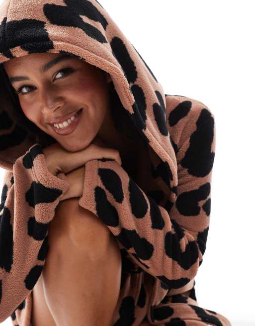Robe leopard asos sales