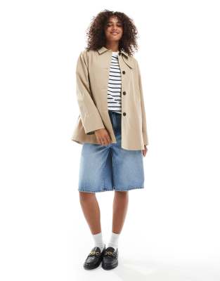 Asos Design Mid Length Car Coat Trench