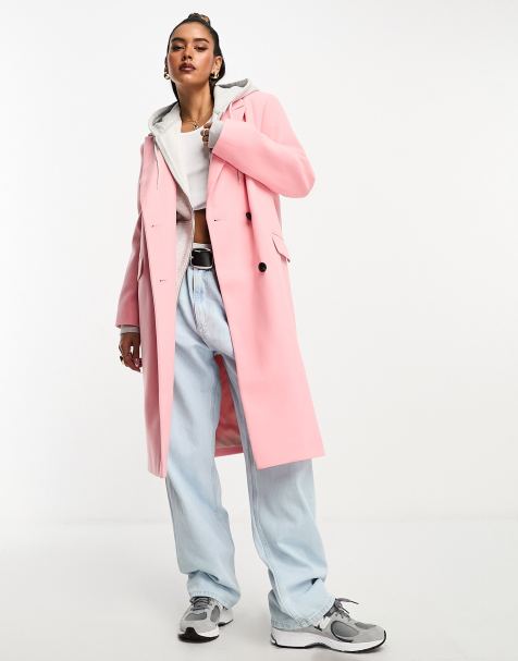 asos classic coat pink US 14 size