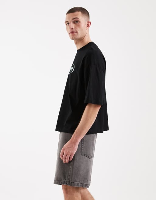 ASOS DESIGN mid length denim jorts in washed gray, 2 of 5