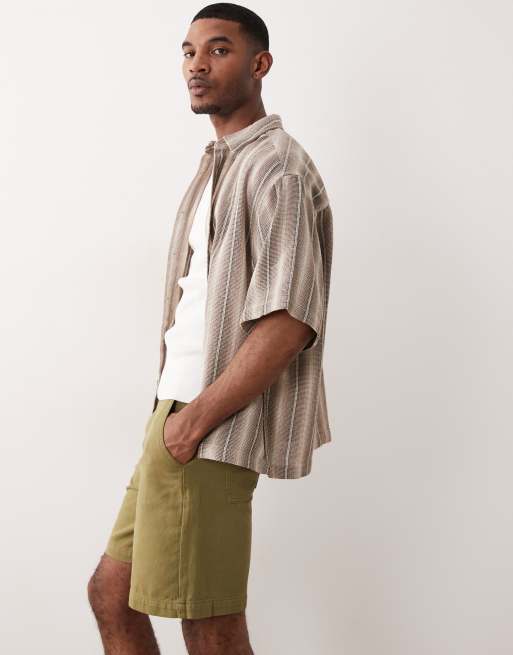 ASOS DESIGN mid length jort in khaki twill, 2 of 5