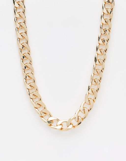 Flat curb chain deals necklace