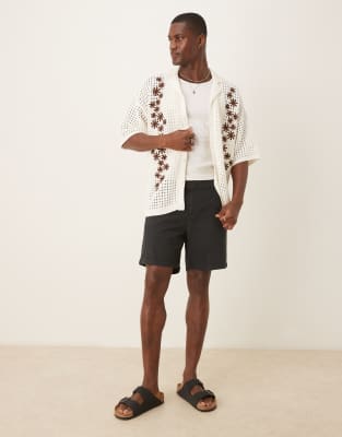 Asos Design Mid Length Pull On Chino Shorts