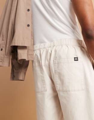 Asos Design Mid Length Pull On Linen Blend Shorts