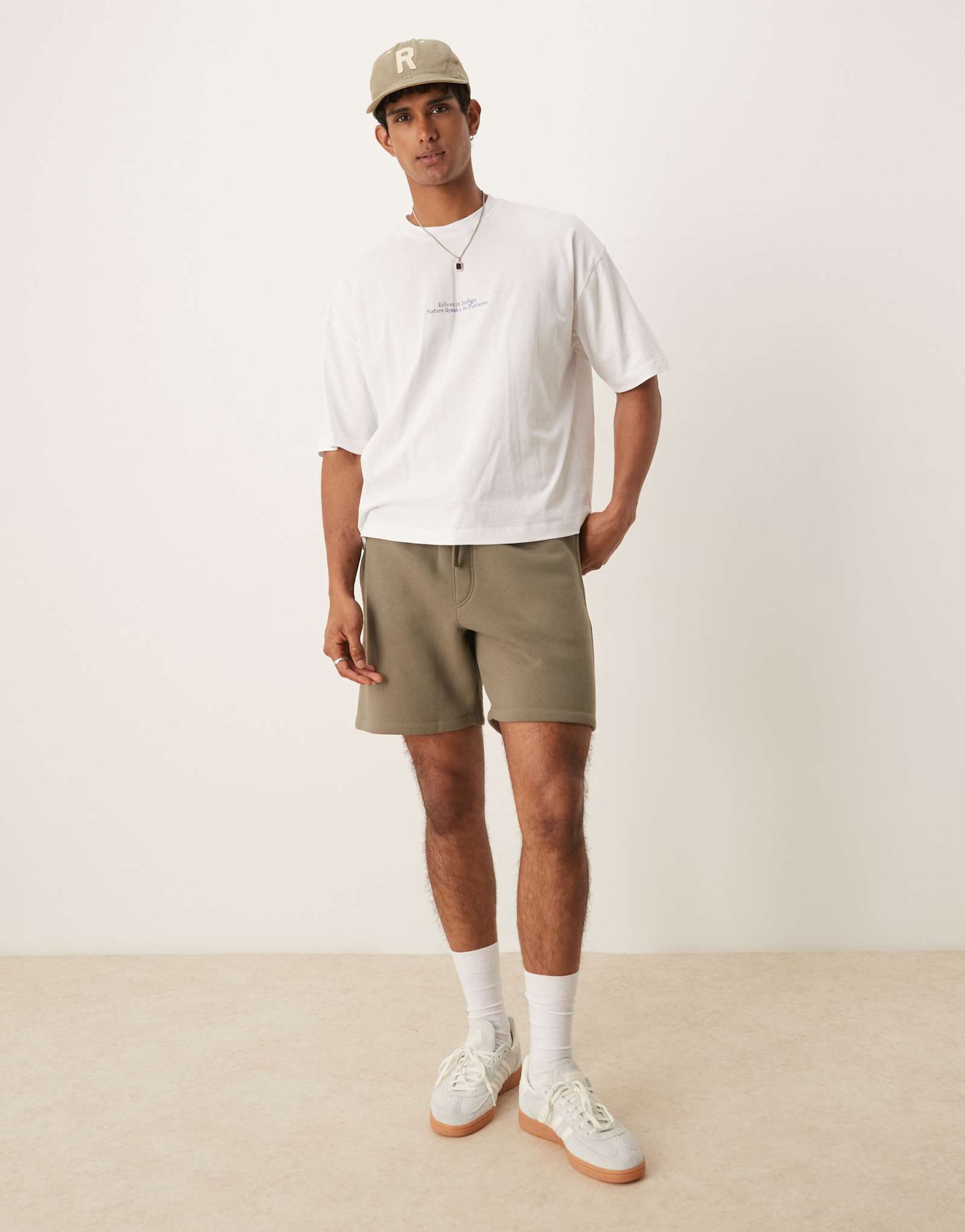 ДИЗАЙНЕРСКИЕ шорты средней длины ASOS цвета хаки
