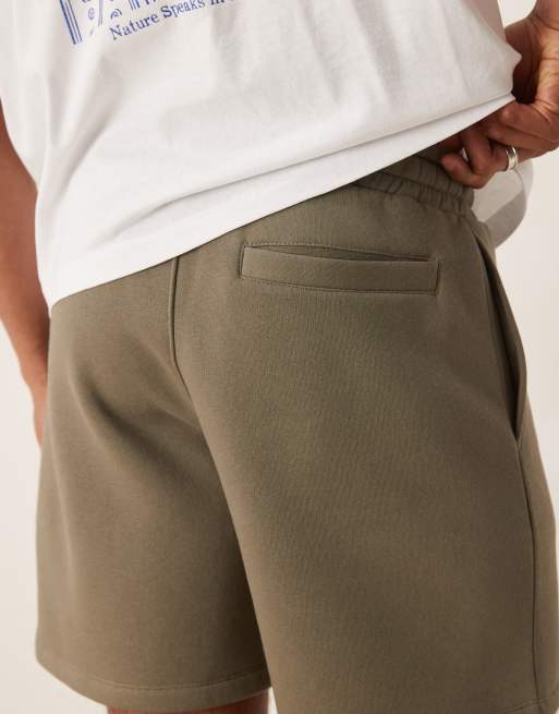ASOS DESIGN mid-length shorts in khaki