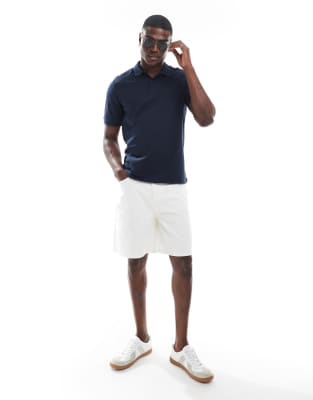 ASOS DESIGN mid length shorts in white